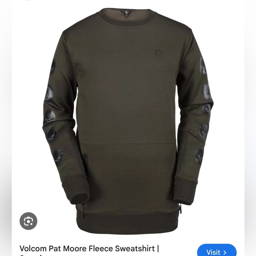 🏂Volcom Men's Olive Jacket with Skull Accents